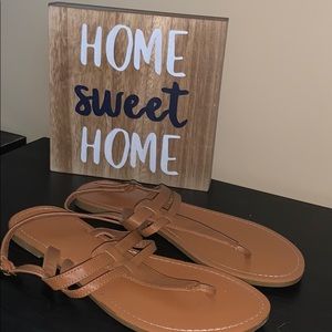 Coffee Color Thong Sandals